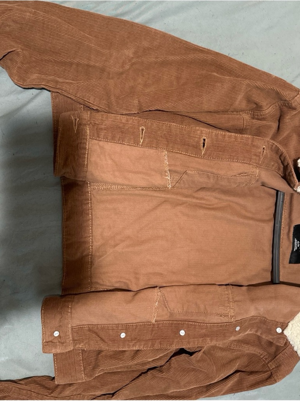 refuge Corduroy Sherpa-Lined Jacket in Brown